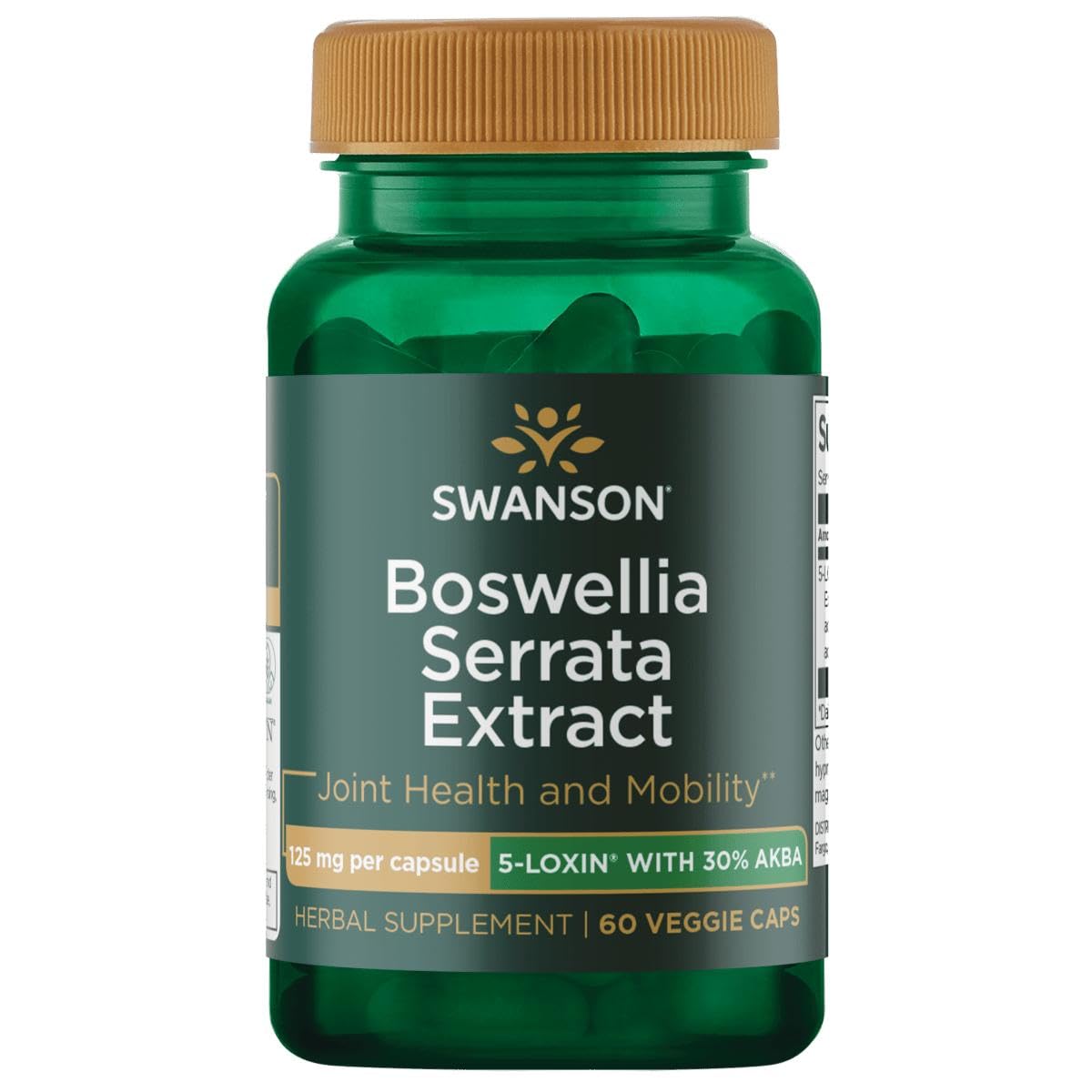 Swanson Boswellia Serrata extract bottle for daily joint support.