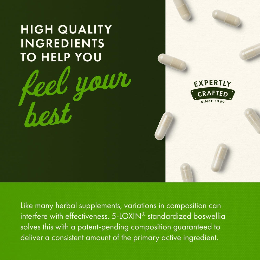 Swanson Boswellia Serrata Extract capsules in container for easy storage
