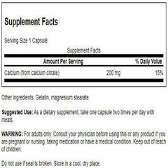 Swanson Calcium Citrate capsules on the package emphasize easy absorption.