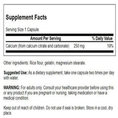 Swanson Calcium Citrate Complex capsules for easy daily mineral intake and nerve health