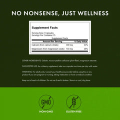 Swanson Calcium Citrate plus Magnesium label highlighting 3 mg Calcium and 15 mg Magnesium per capsule.