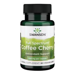 Swanson Coffee Cherry capsules 60-count on white background for convenient daily immune support.