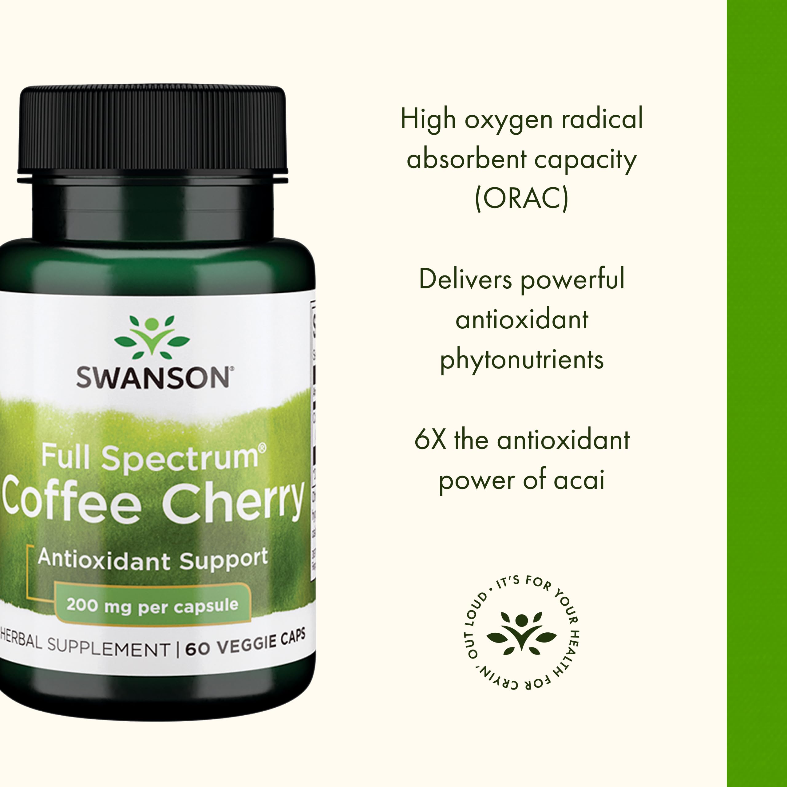 Swanson Coffee Cherry fruit illustration suggesting phytonutrient richness and natural energy support.