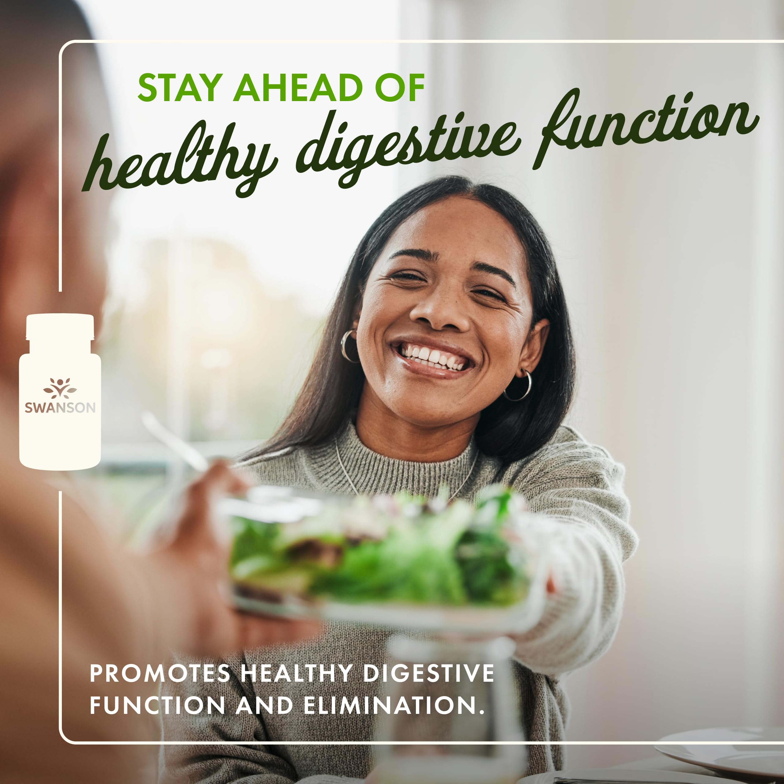 Close-up of Swanson Colon Helper capsules for daily digestive support.