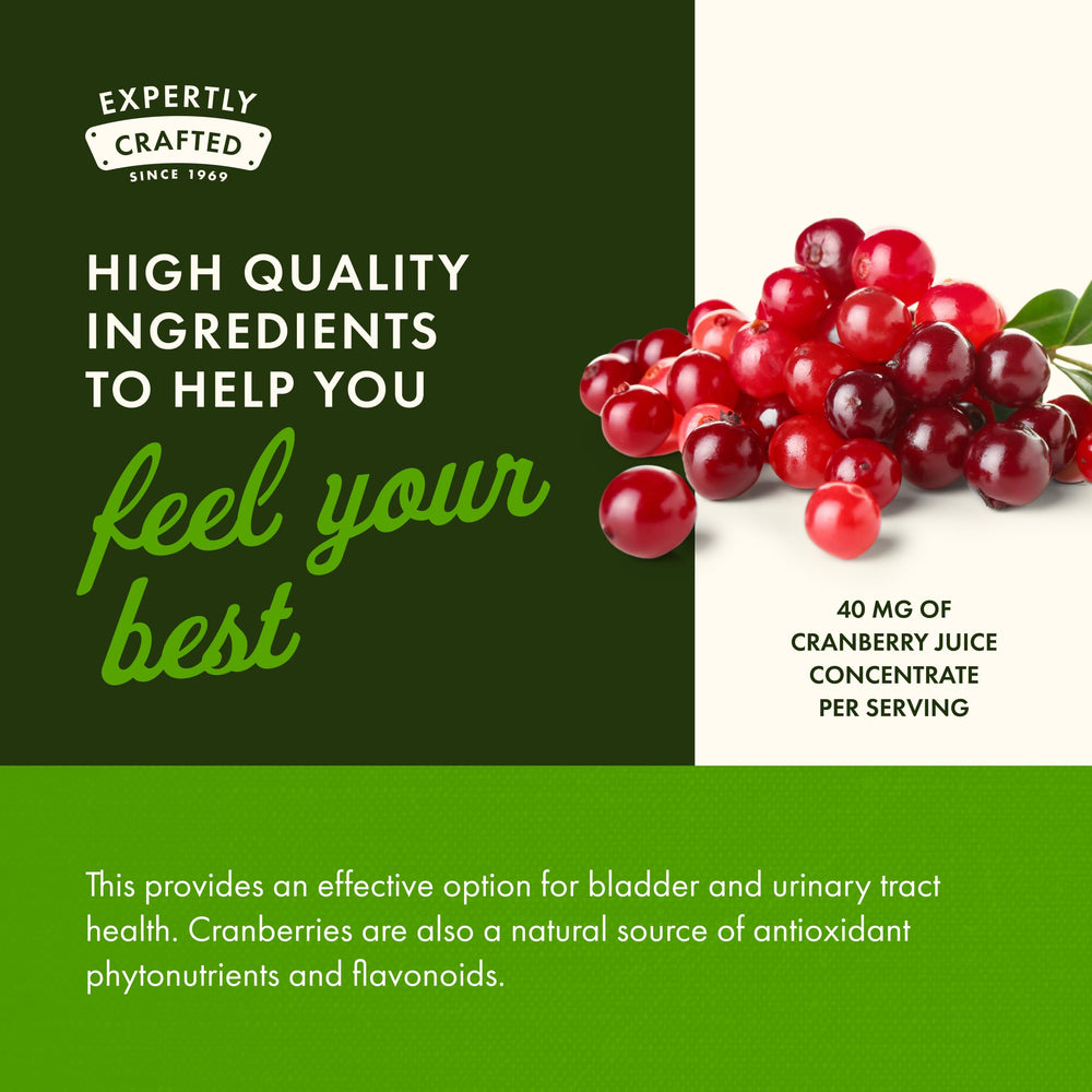Swanson Cranberry softgels packaging displayed on a store shelf