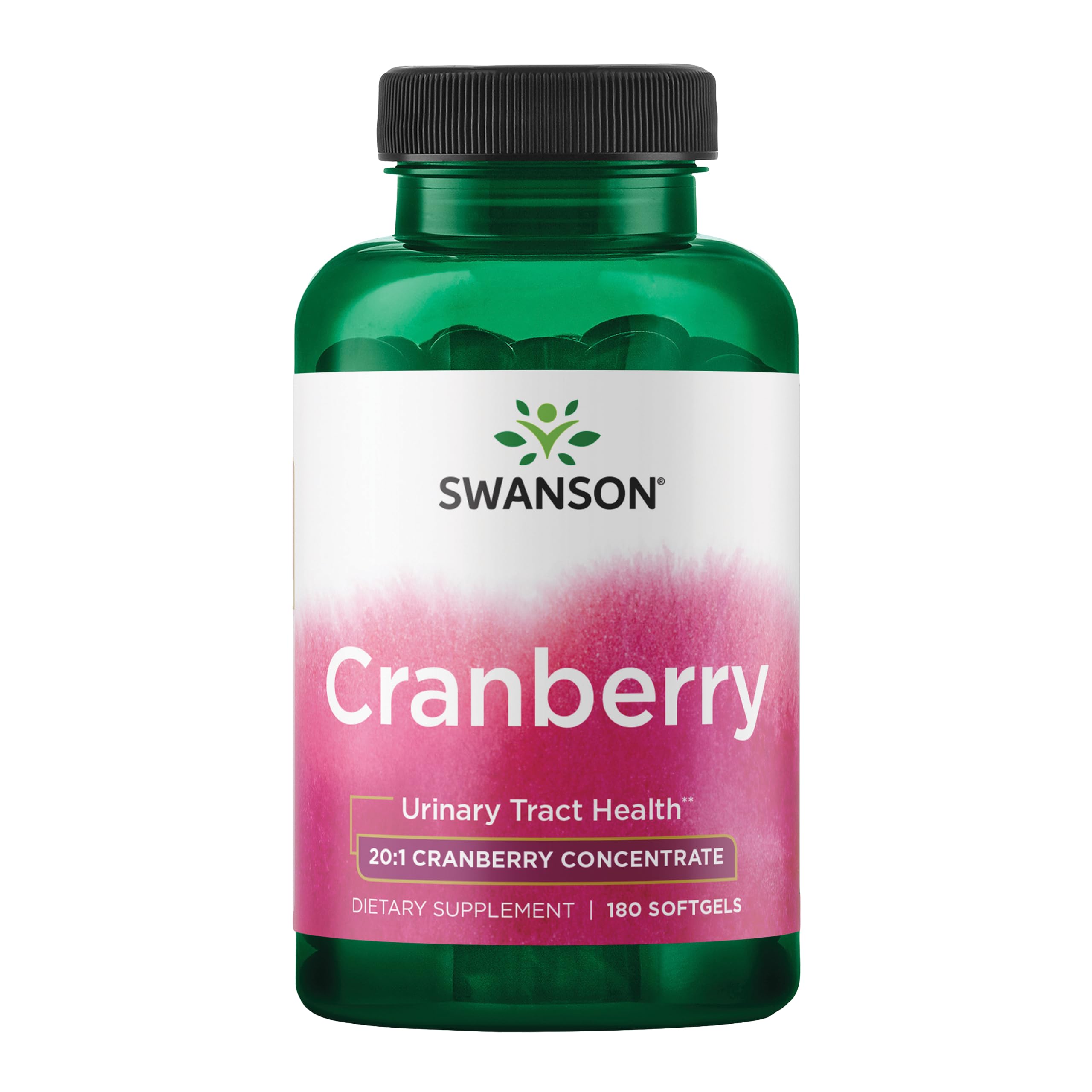 Swanson Cranberry softgels for urinary health support in a glossy capsule form