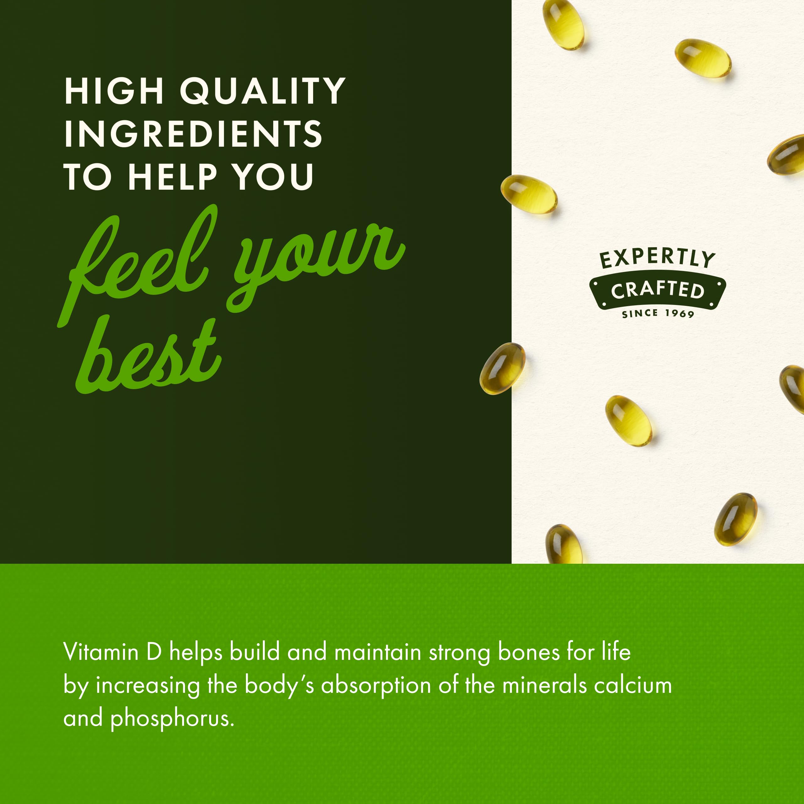 Swanson Vitamin D-3 packaging signaling immune support and daily wellness.