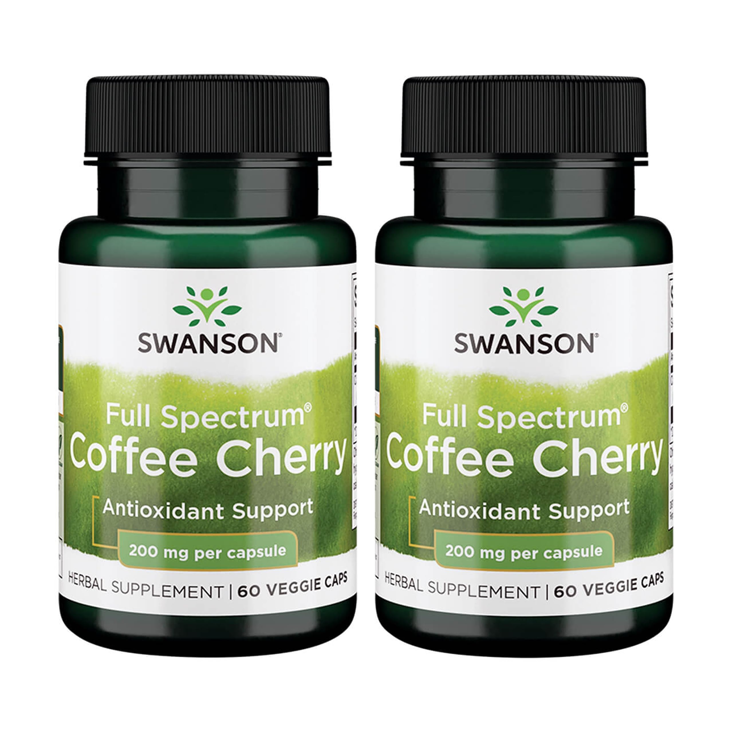 Swanson Full-Spectrum Coffee Cherry bottle with capsules for daily immune support.