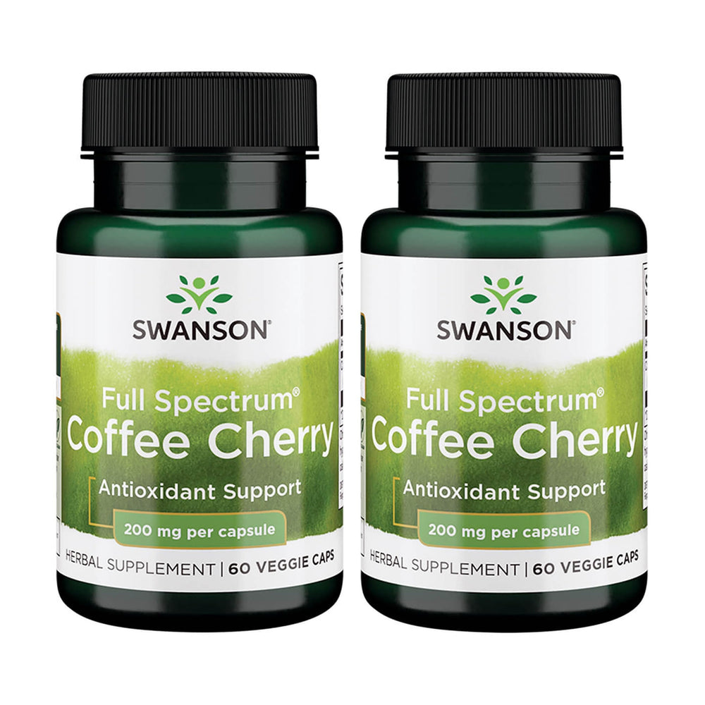 Swanson Full-Spectrum Coffee Cherry bottle with capsules for daily immune support.
