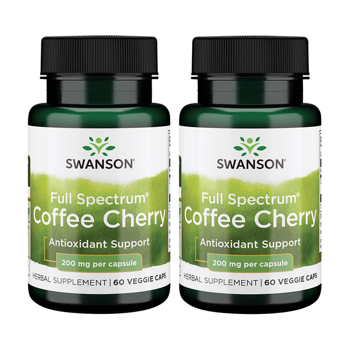 Swanson Full-Spectrum Coffee Cherry bottle with capsules for daily immune support.