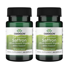 Swanson Full Spectrum Saffron bottle front suggests mood support.