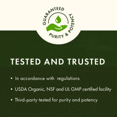 Ingredients panel emphasizes plant-based formulation suitable for vegetarians.