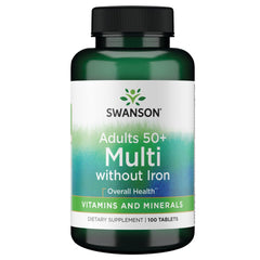 Swanson Geromulti Without Iron bottle pour enables quick daily dosing