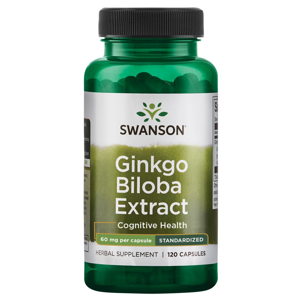 Swanson Ginkgo Biloba Extract bottle with 120 capsules for cognitive support