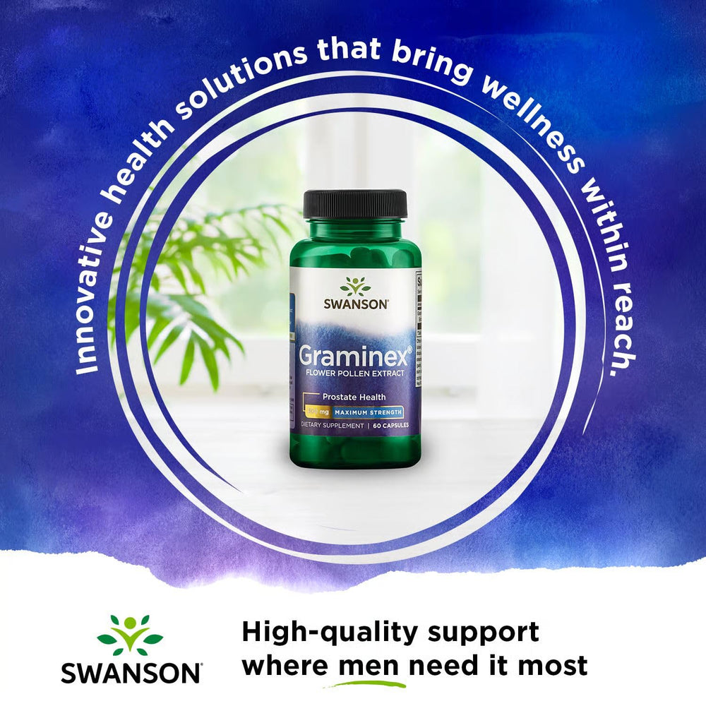 Close-up of Swanson Graminex capsules for urinary tract support.