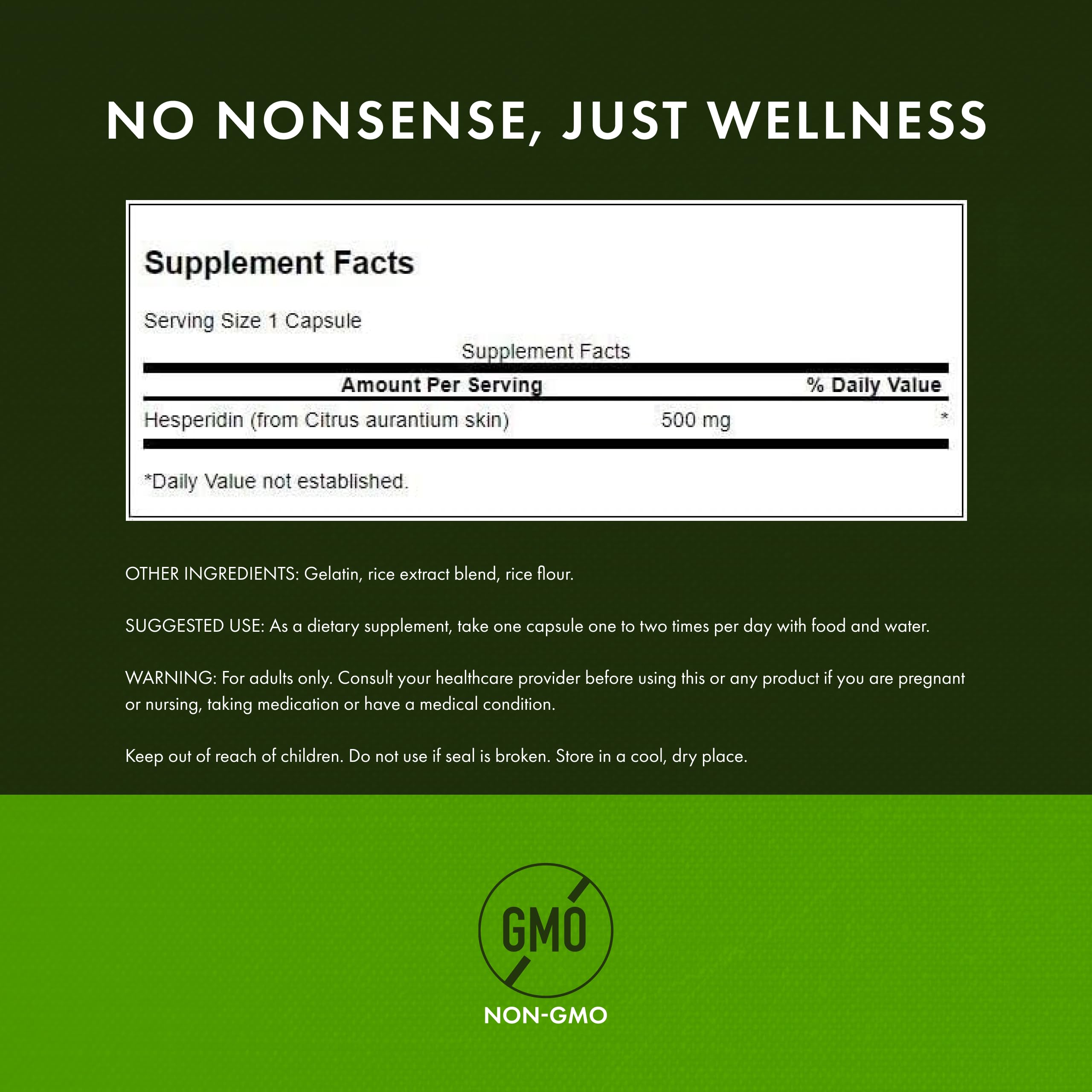 Swanson Hesperidin bottle packaging shown on shelf for easy daily supplementation.