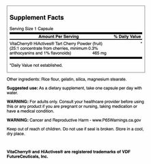 Swanson HiActives Tart Cherry capsule closeup highlights convenient daily wellness.