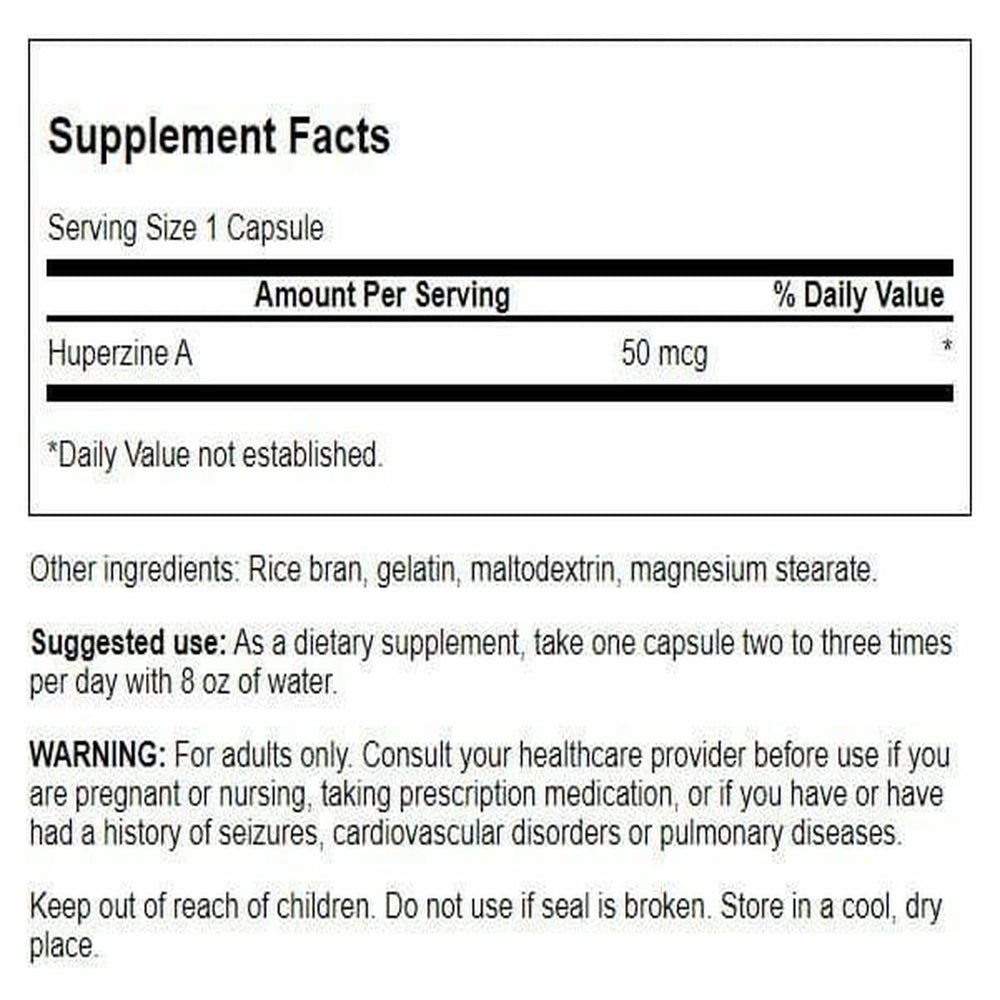 Swanson Huperzine A capsule close-up showing potency for focus.