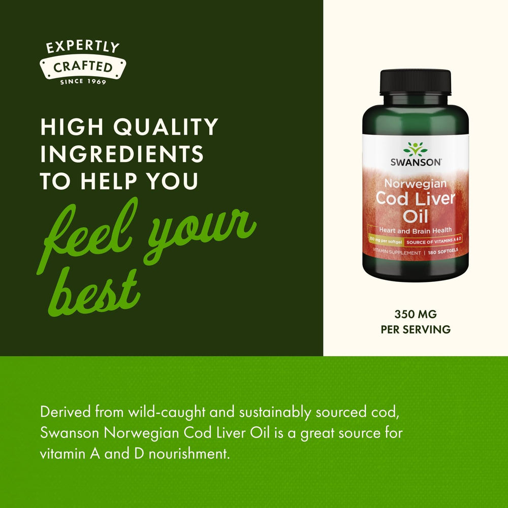 Swanson Cod Liver Oil visuals emphasize immune support benefits