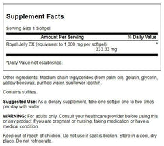 Swanson Jalea Real 1000 mg, cápsulas blandas, etiqueta legible para dosis