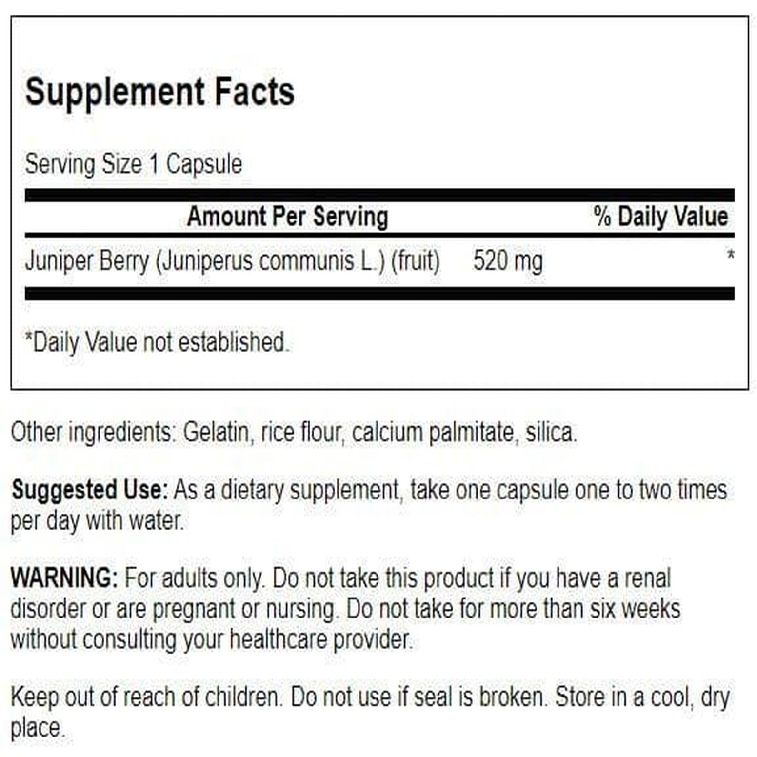 Closeup of Swanson Juniper Berries Capsules highlighting capsule shape