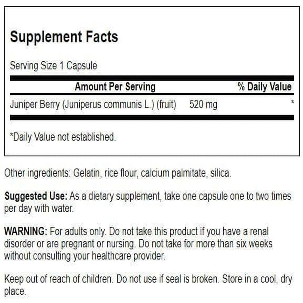 Closeup of Swanson Juniper Berries Capsules highlighting capsule shape