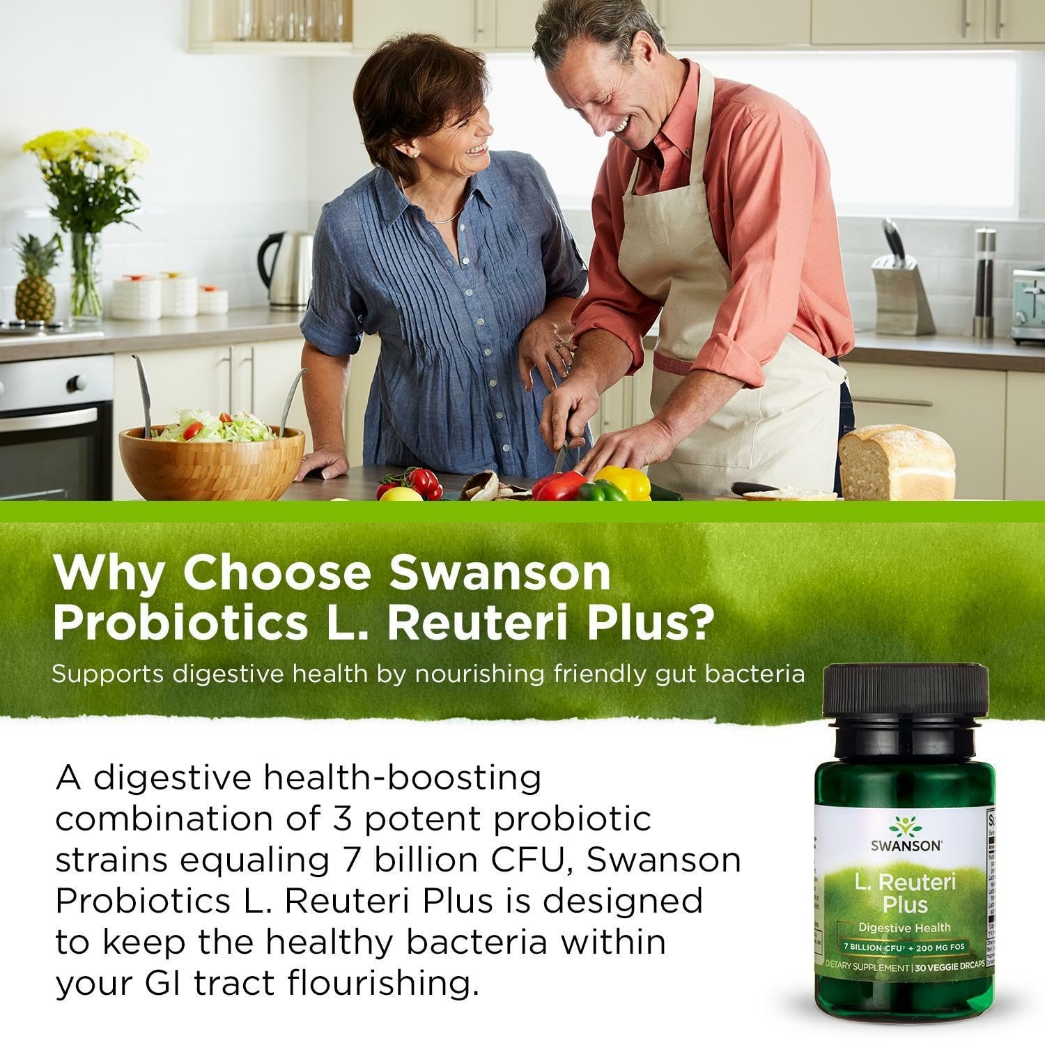 Swanson L. Reuteri Probiotic Plus capsule ready for daily intake.