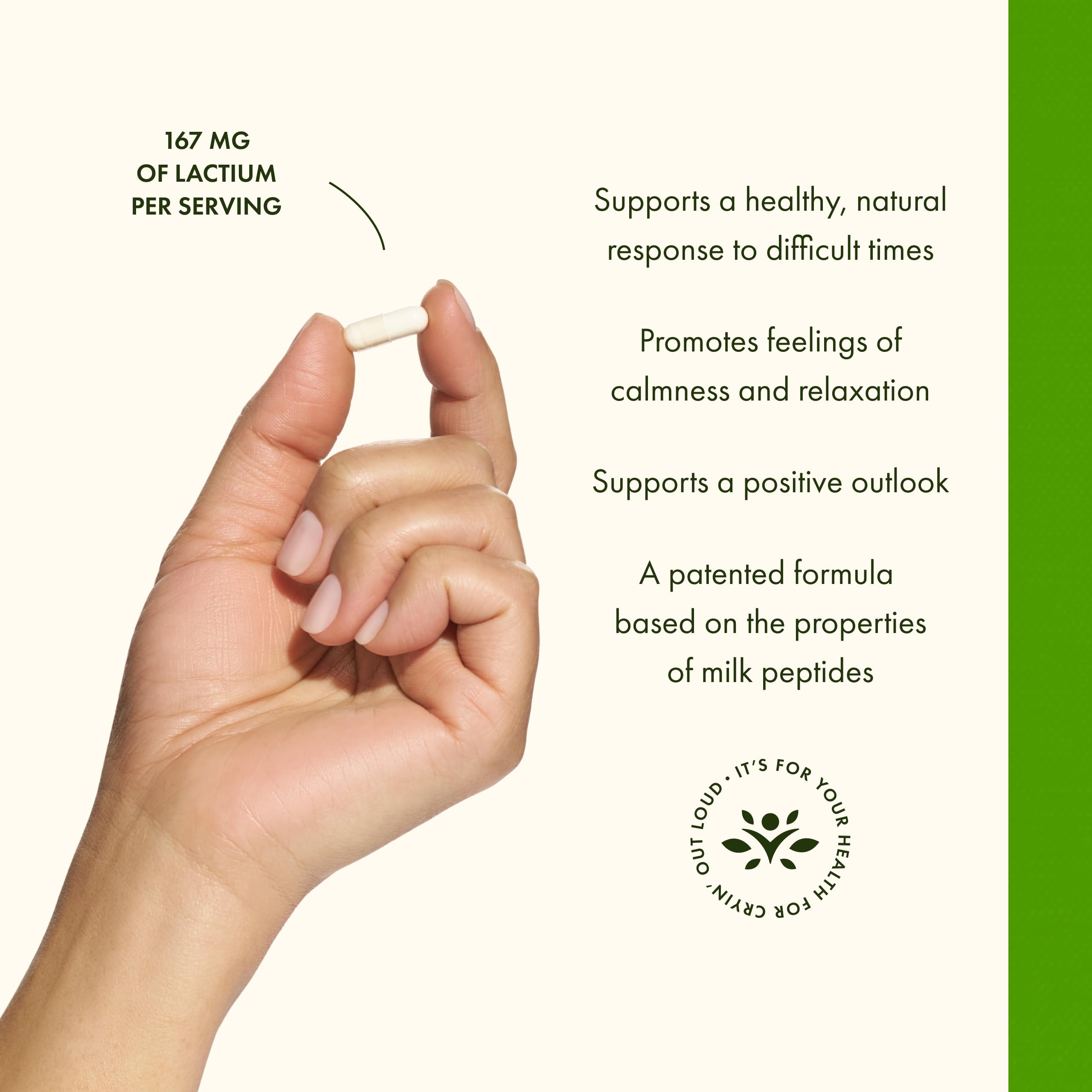 Graphic of Lactium from milk protein used in Swanson formula