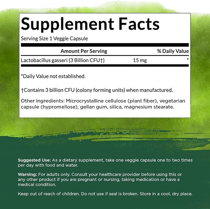 Swanson Lactobacillus Gasseri bottle front highlights probiotic supplement.