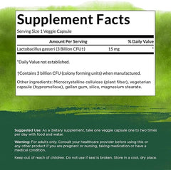 Swanson Lactobacillus Gasseri bottle front highlights probiotic supplement.