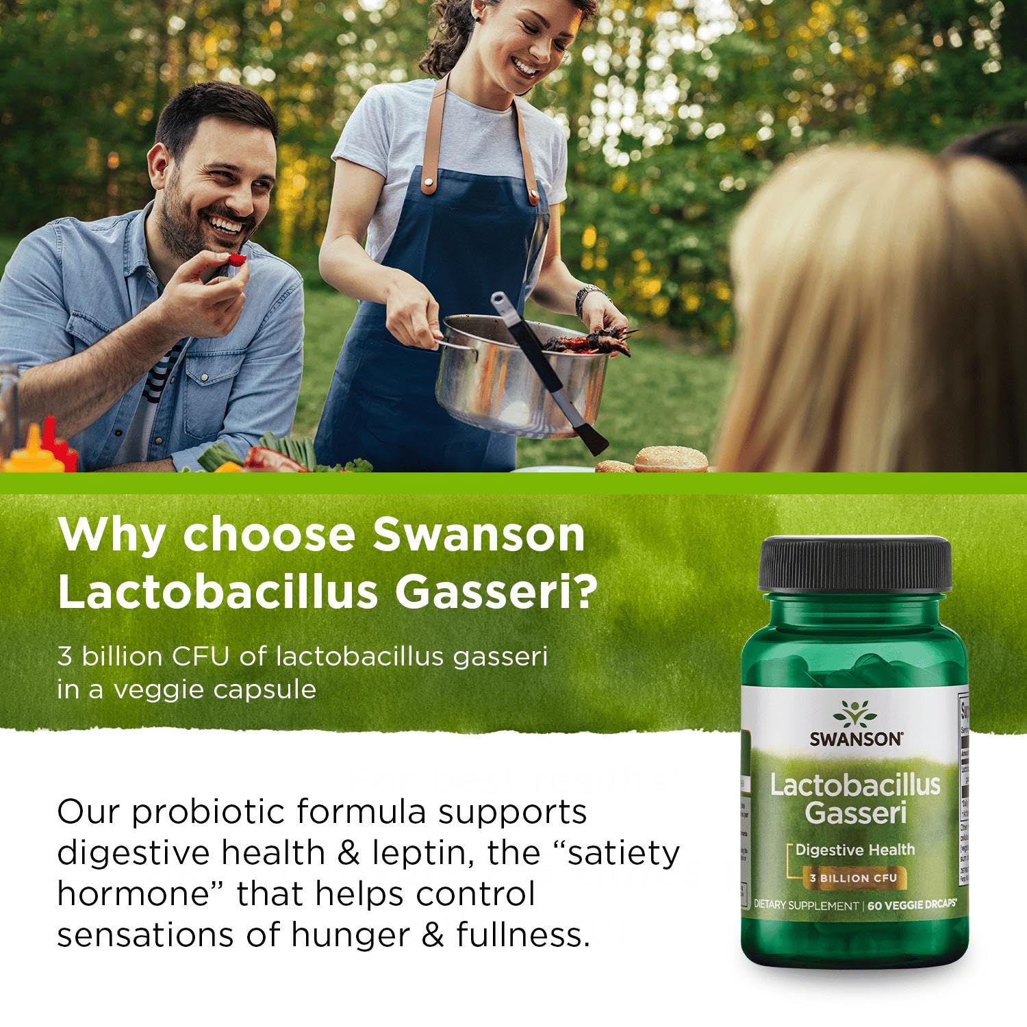 Swanson Lactobacillus Gasseri veggie capsules travel-friendly probiotic option