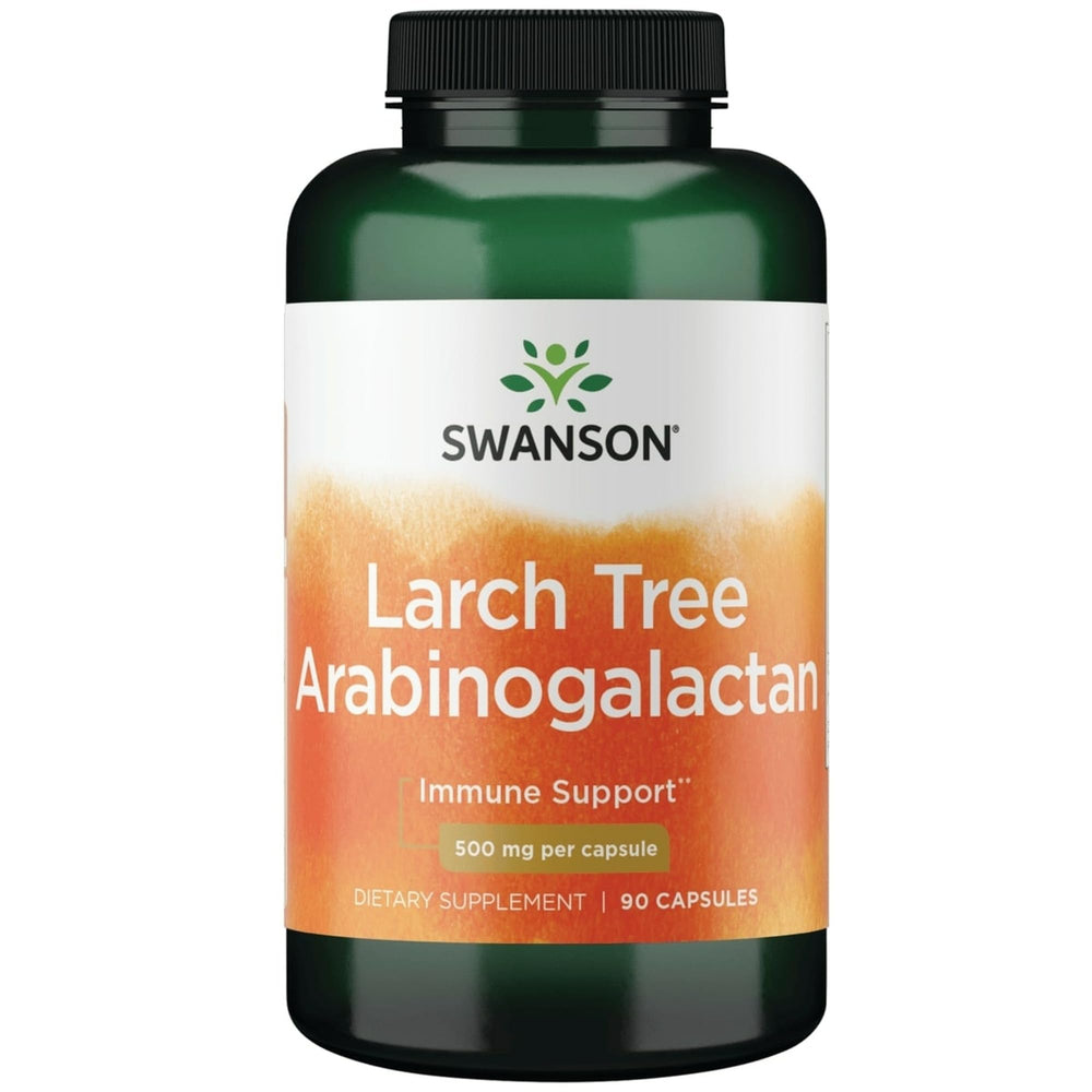 Swanson Larch Arabinogalactan 500 mg capsules bottle for potential immune balance