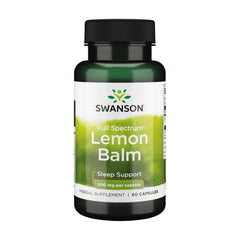 Swanson Lemon Balm Relaxation bottle shown for calm evenings and routine use
