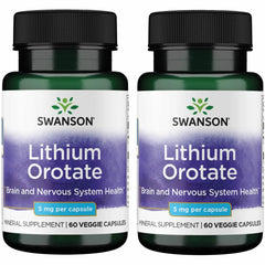 Swanson Lithium Ootate bottle front showing mood support and antioxidant benefits
