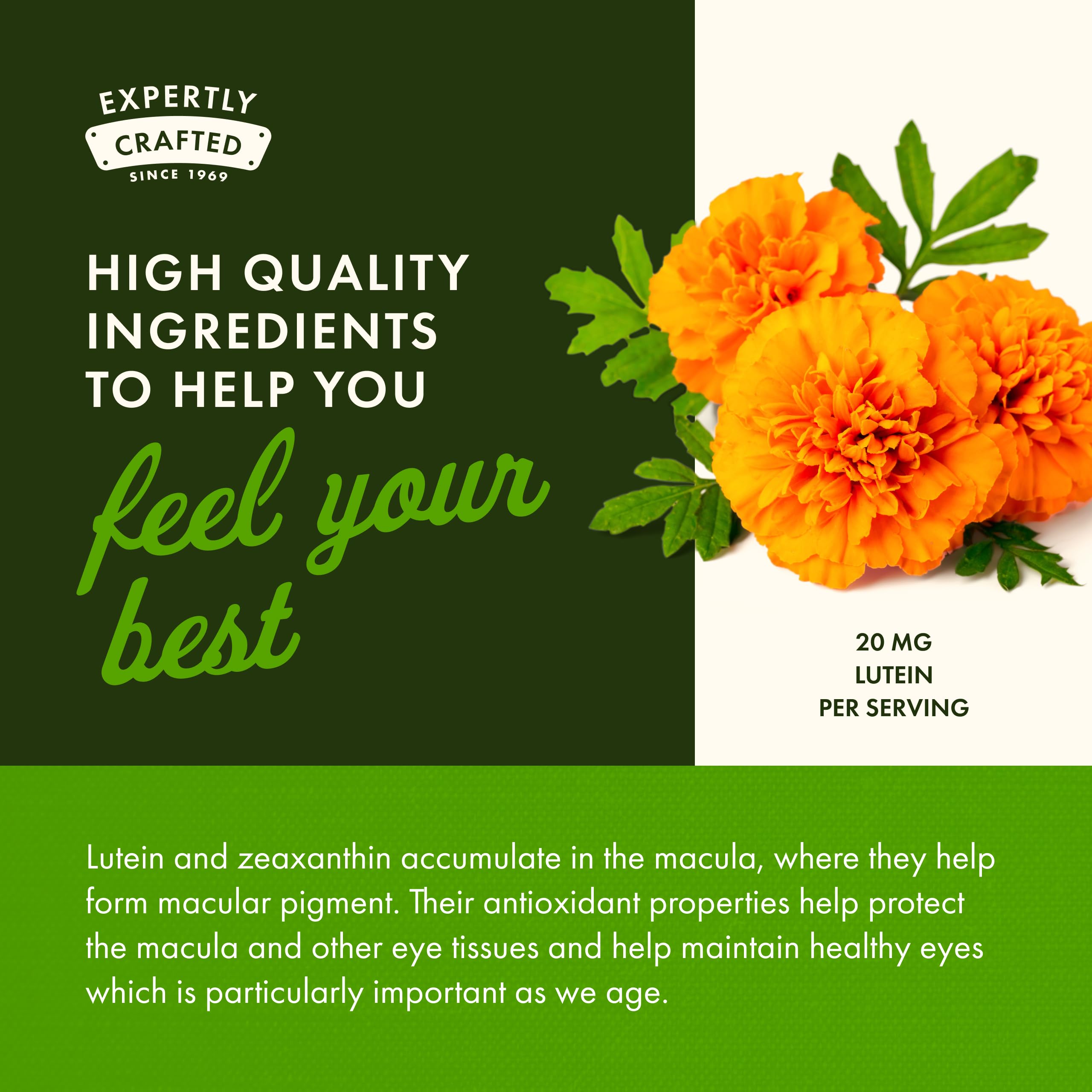 Swanson lutein 20 mg eye nutrient softgel designed for everyday use.
