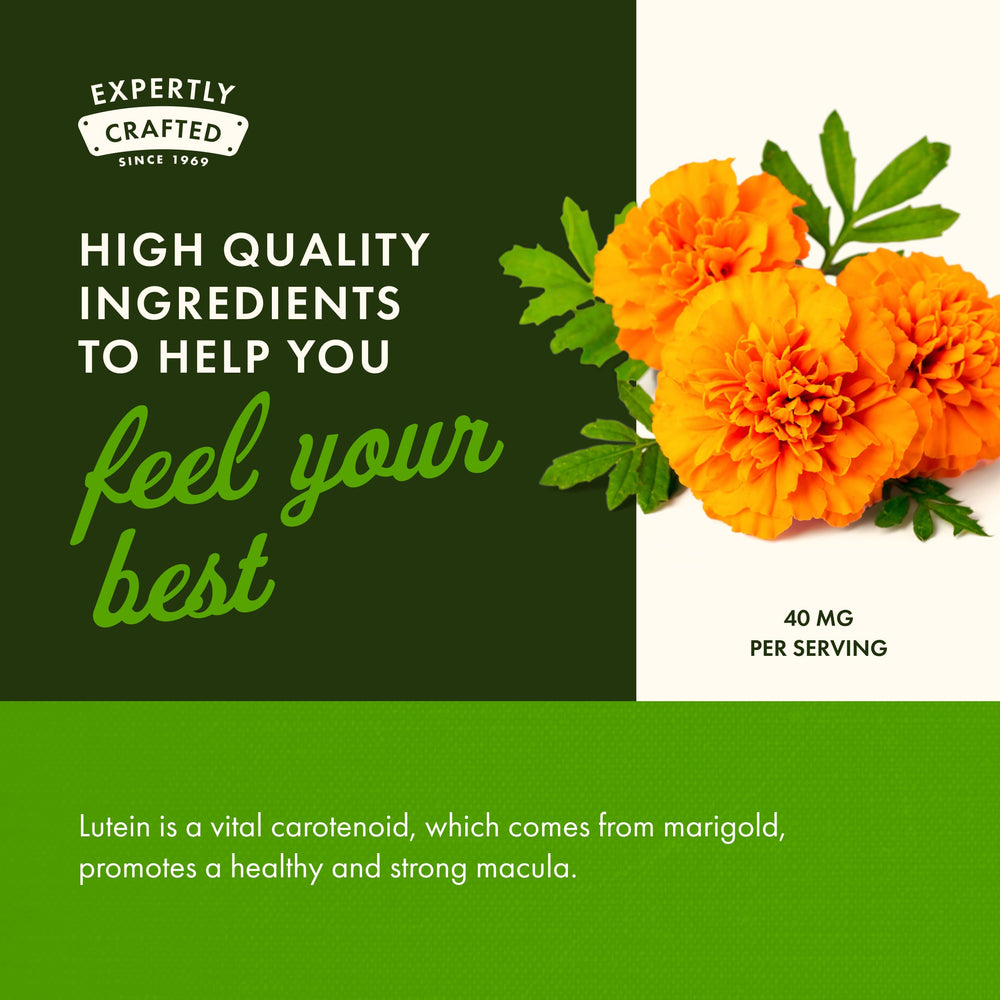 Swanson Lutein from marigold extract as a natural macula nutrient.