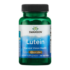 Swanson Lutein softgels bottle for daily eye support and macula care.
