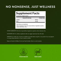 Swanson Luteolin Complex label shot shows luteolin and rutin ingredients.