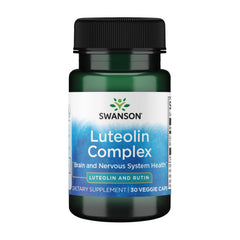 Swanson Luteolin Complex bottle on shelf highlighting antioxidant support.