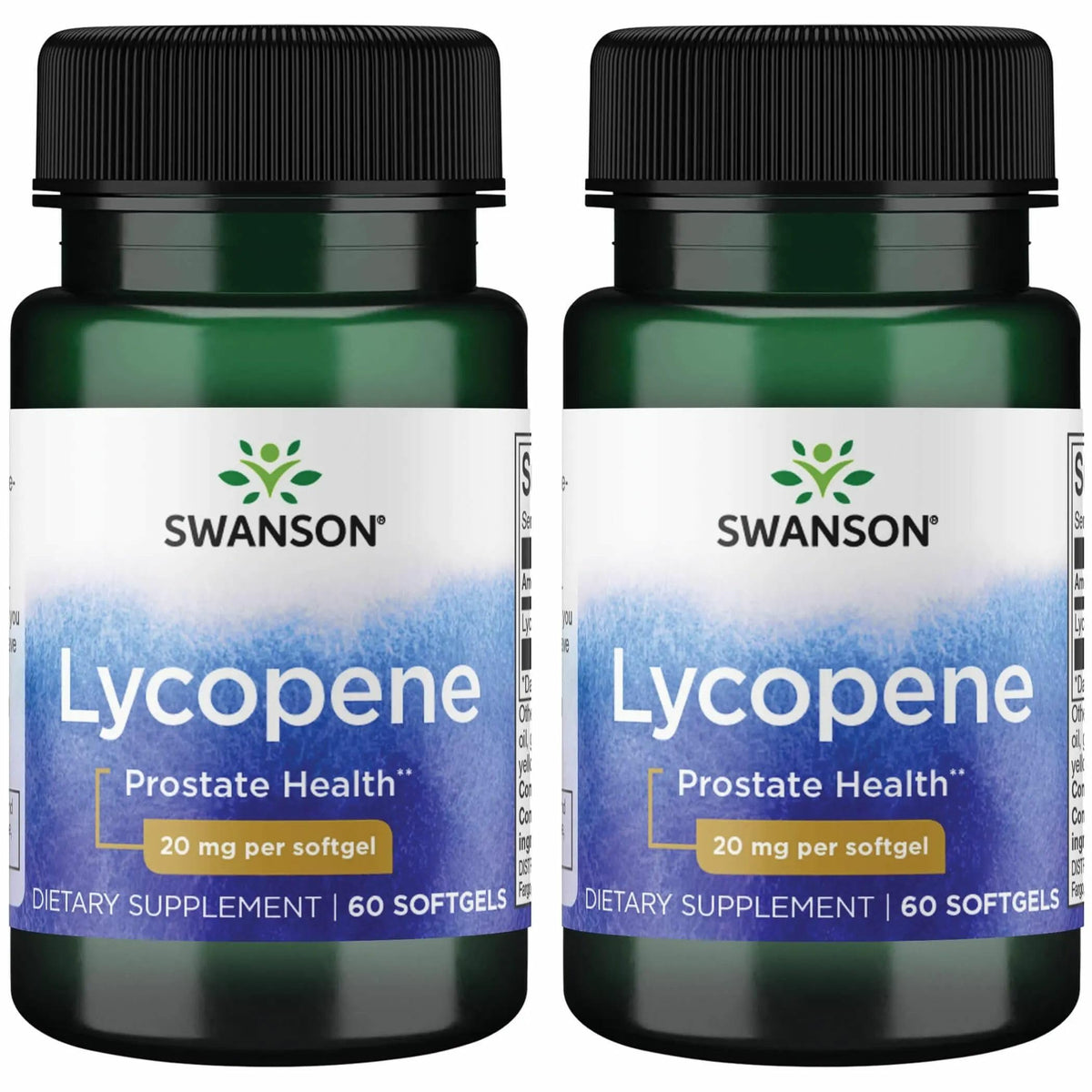 Swanson Lycopene bottle front showing the 2-pack option for health-focused daily use.