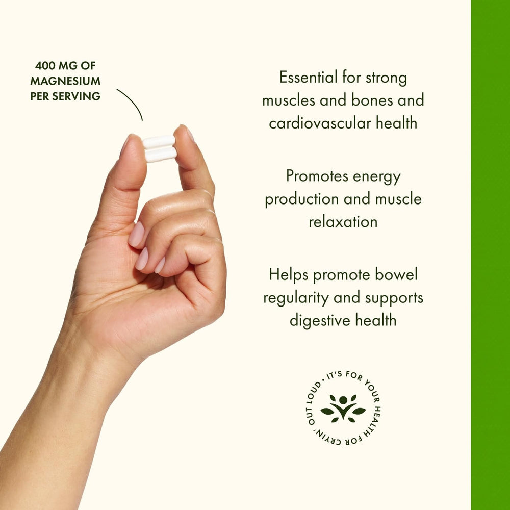 Swanson Magnesium label close-up emphasizing quality testing.