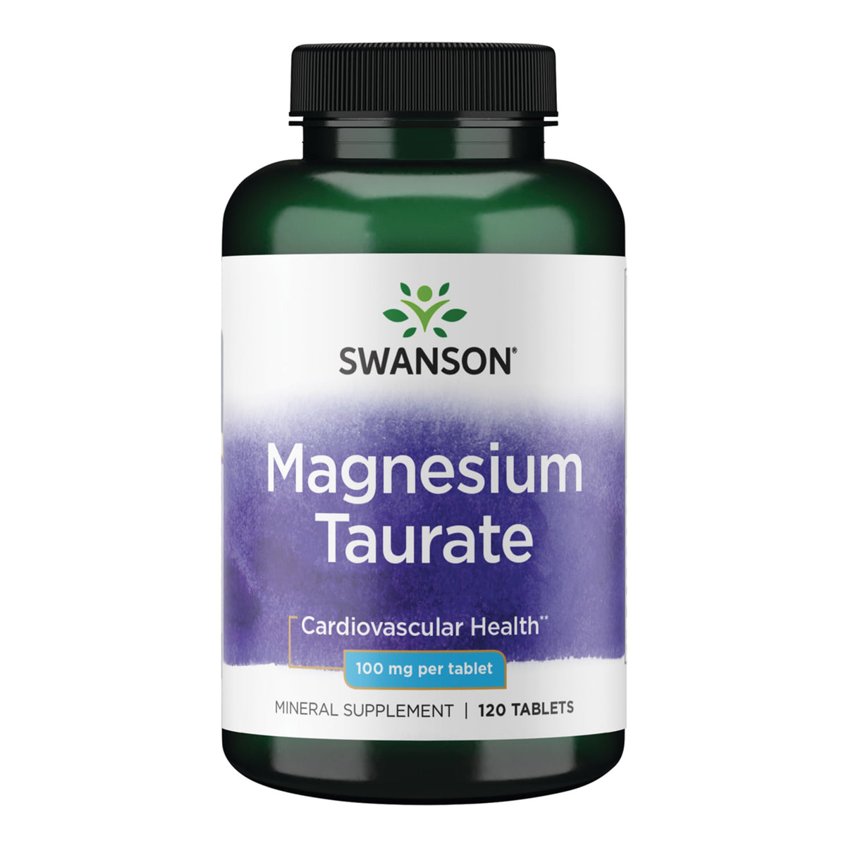 Swanson Magnesium Taurate tablets in bottle support everyday muscle comfort.