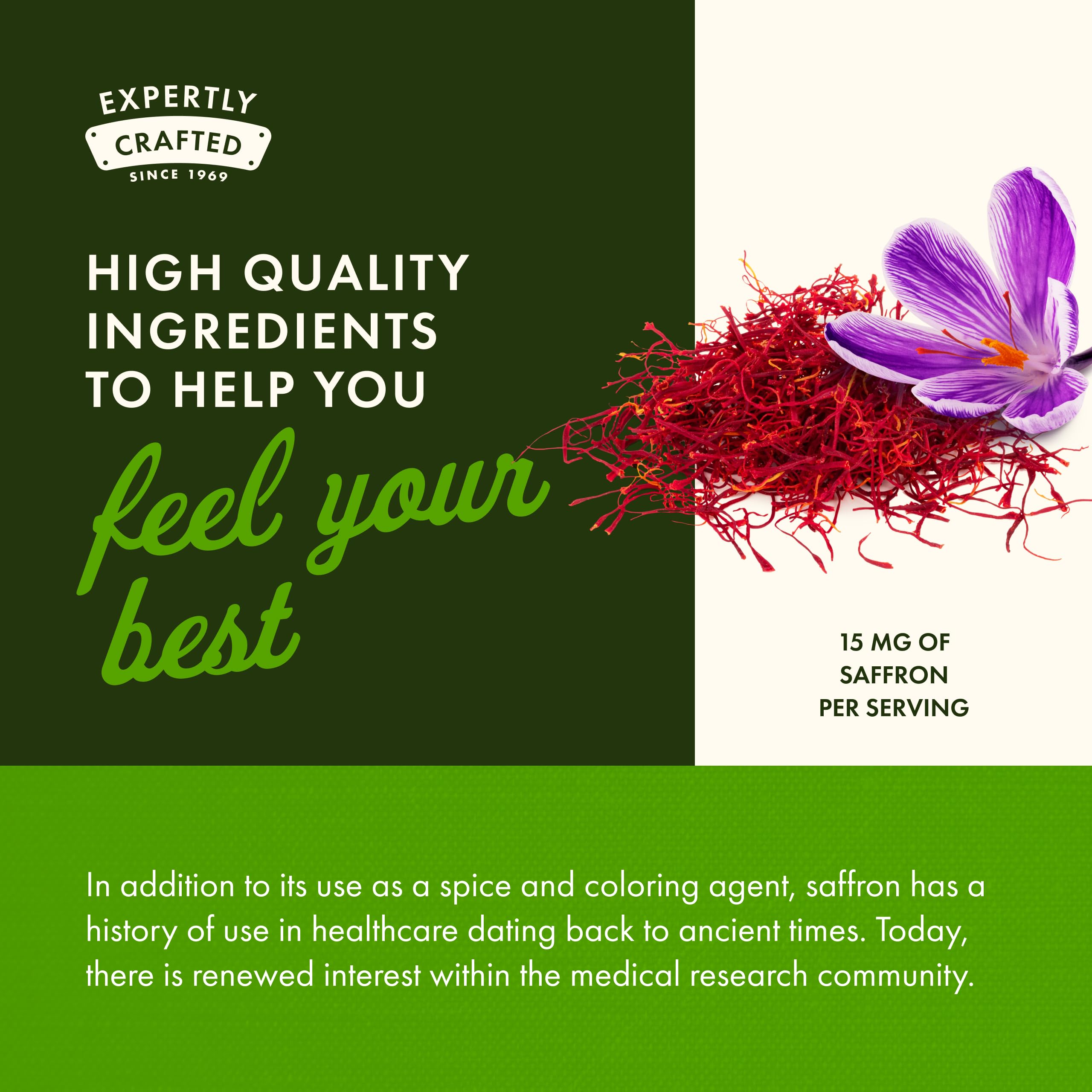 Swanson measuring spoon with saffron shows precise dosage.