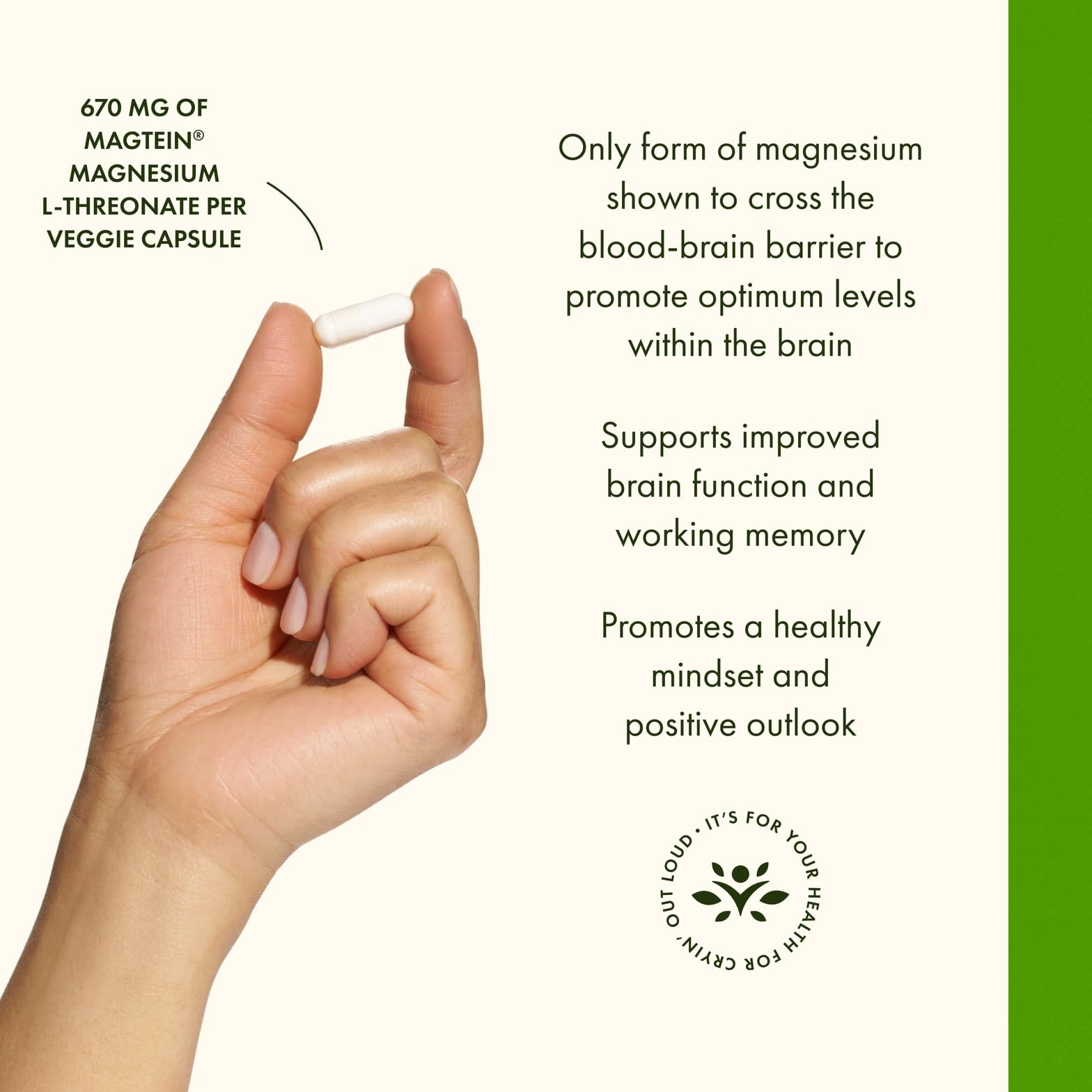 Dispensed Swanson L-Threonate capsules ready for daily routine