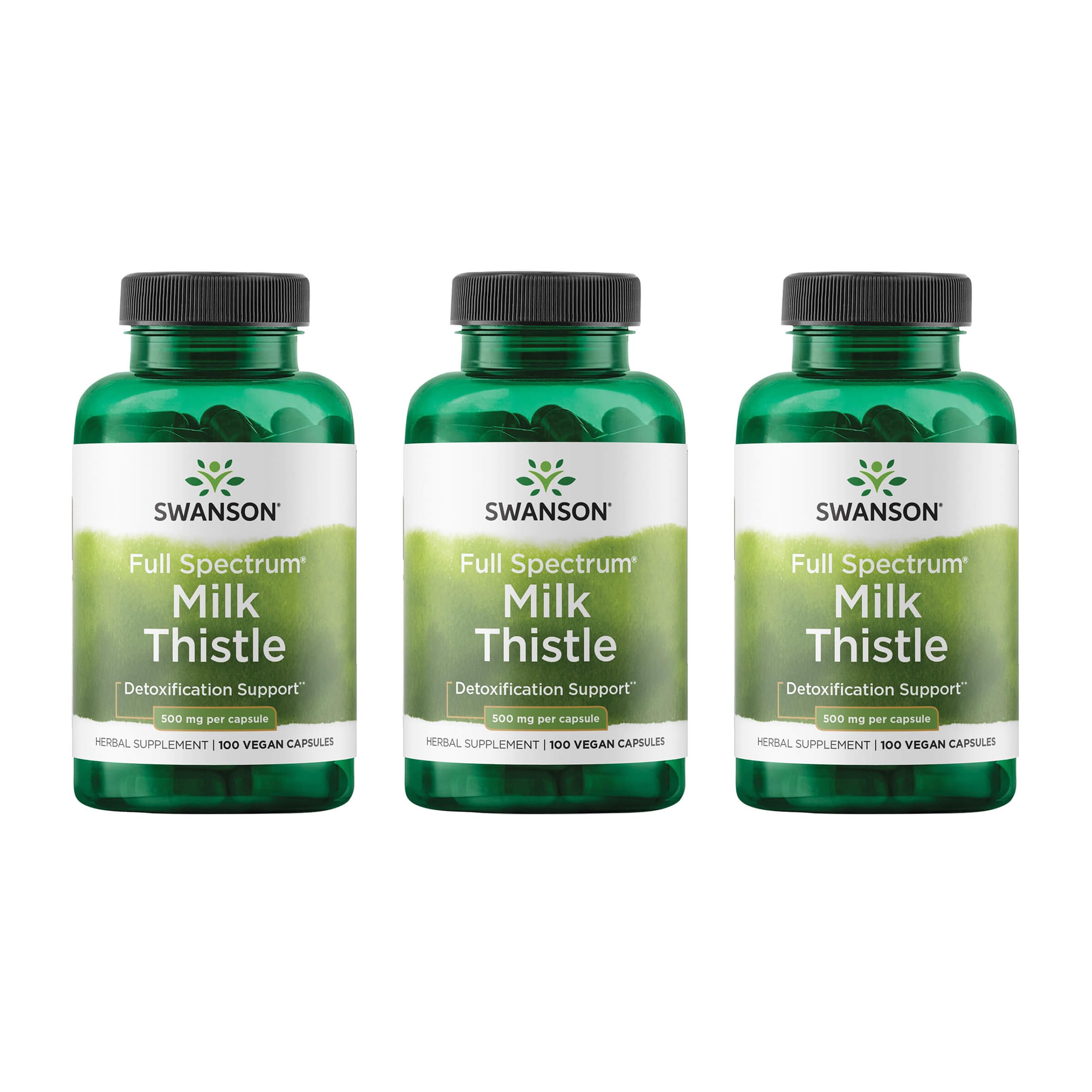 Swanson Milk Thistle bottle front shows premium packaging for liver support.