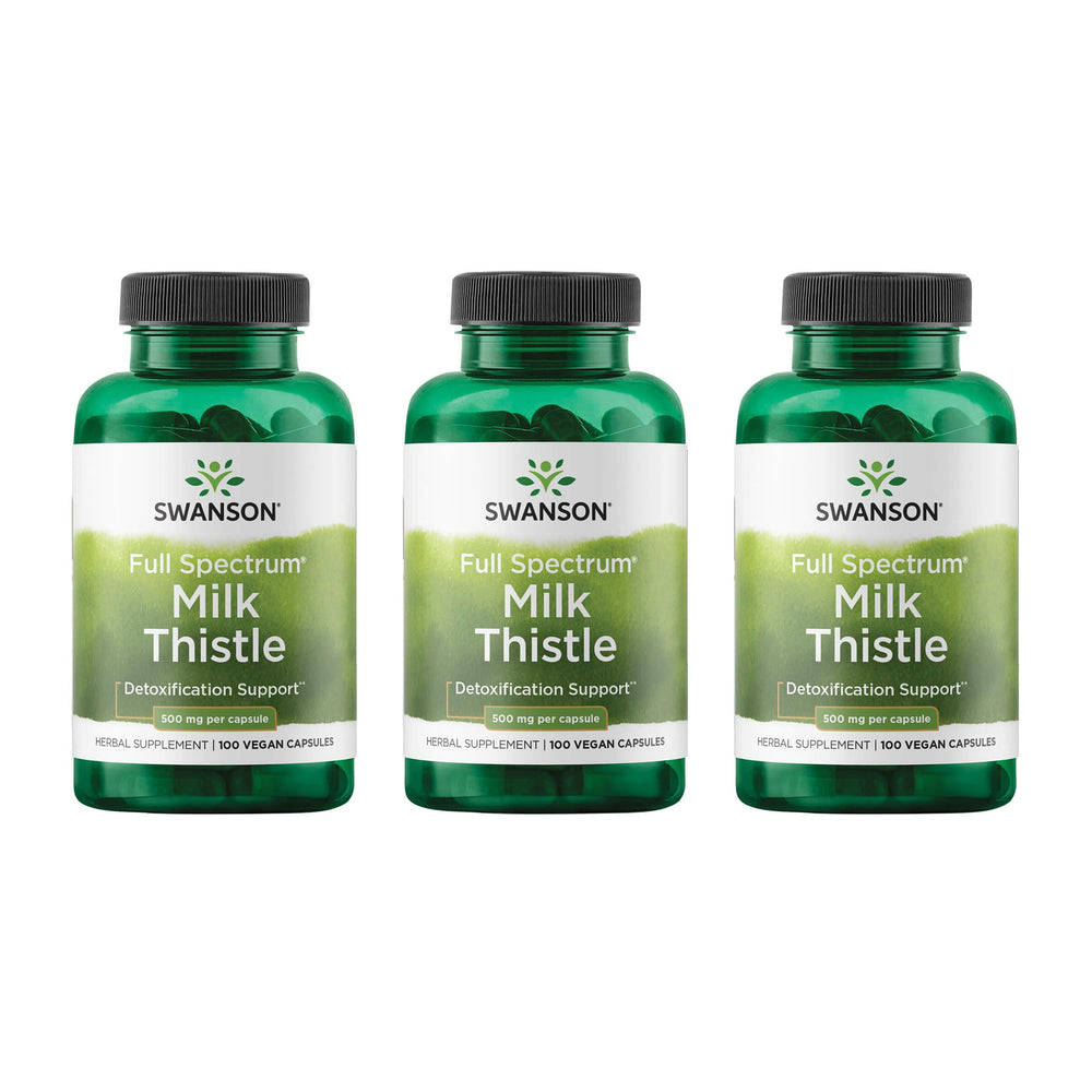 Swanson Milk Thistle bottle front shows premium packaging for liver support.