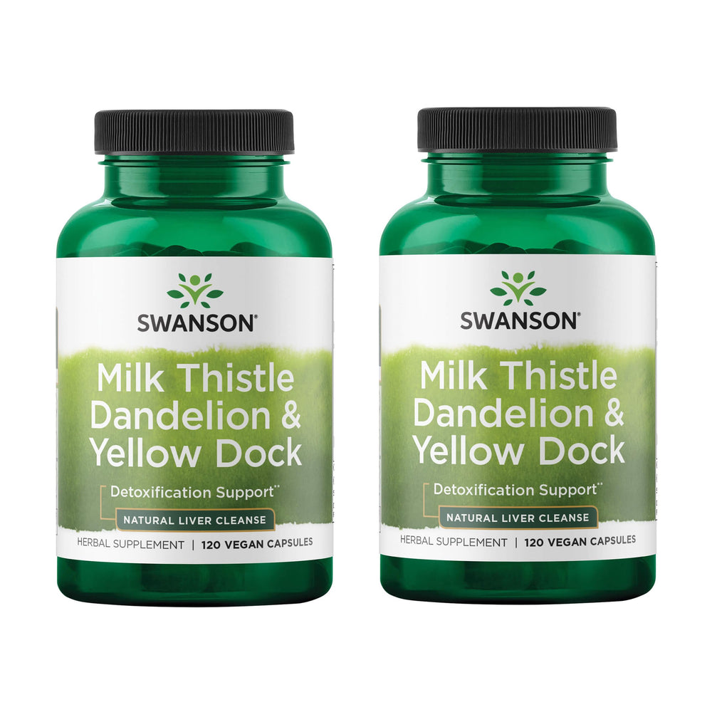 Swanson Milk Thistle bottle with capsules for natural liver support