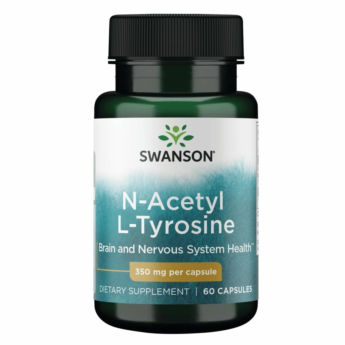 Swanson N-Acetyl L-Tyrosine capsules for daily brain support and focus.