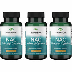 Swanson NAC 600 mg bottle front view highlighting daily antioxidant support.