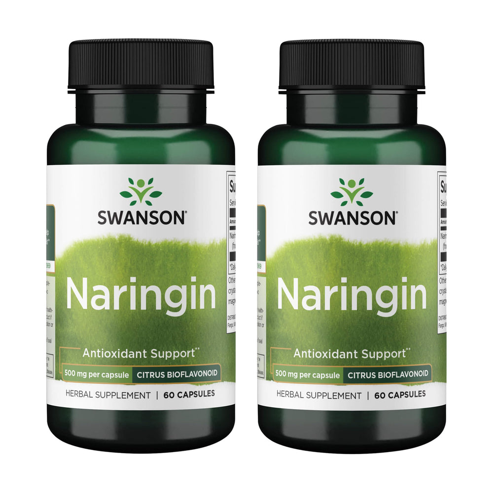 Swanson Naringin two-pack bottle front highlighting antioxidant support